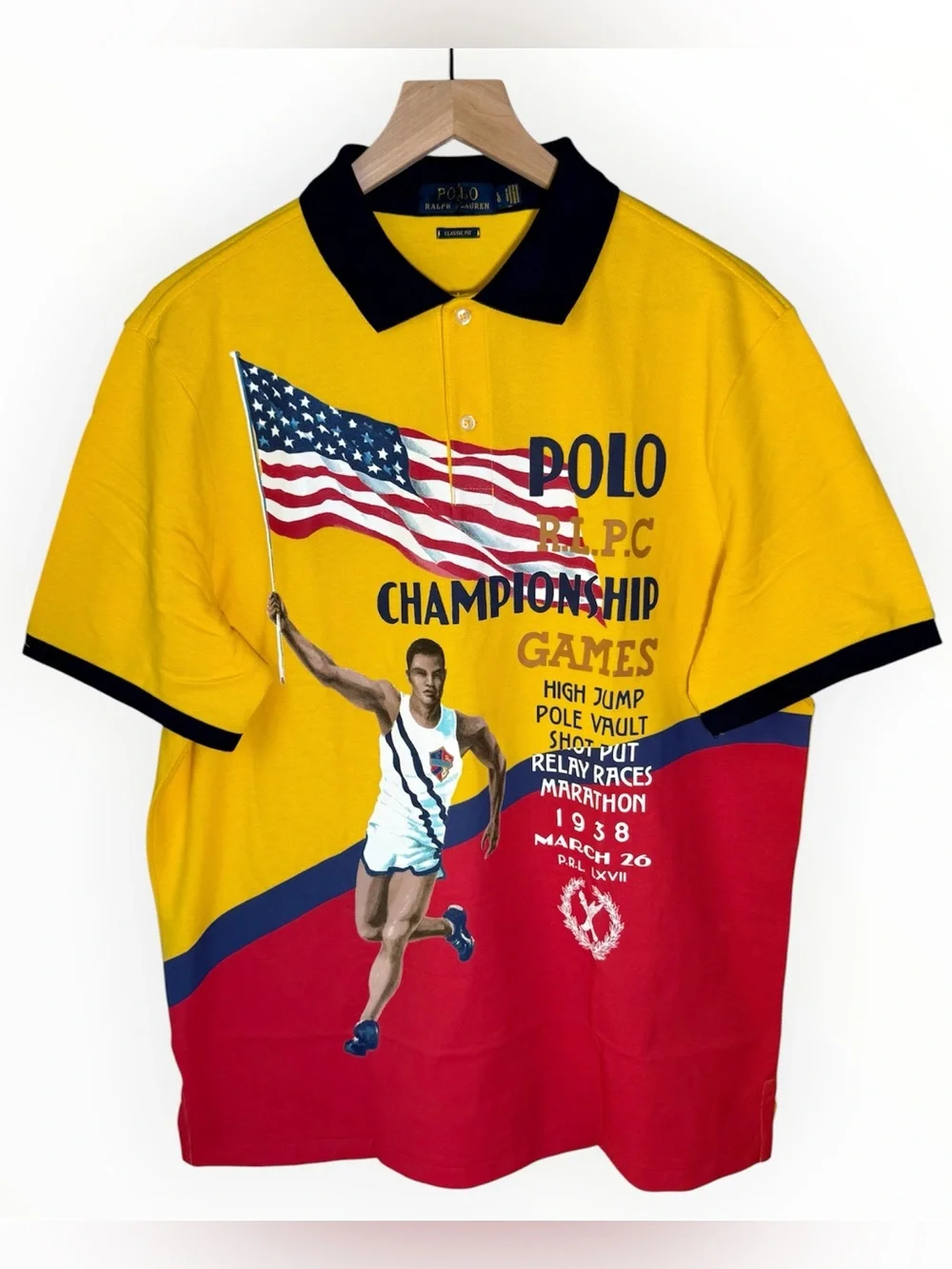 Polo Ralph Lauren Championship Games Big Logo Collared Shirt Olympic Sport Large